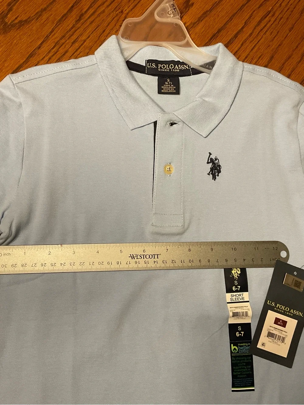 U.S. Polo Assn. Light Blue Boys' Polo with Embroidered Logo